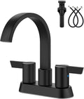 Aolemi Matte Black Waterfall Bathroom Faucet 4 in Centerset - Durable