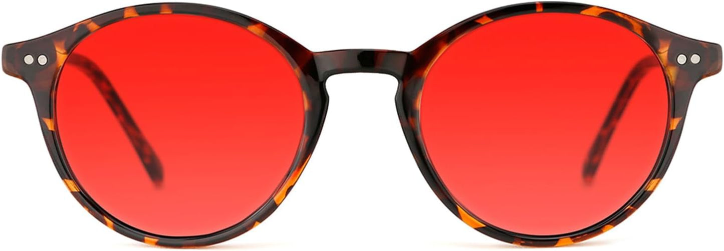 TIJN Blue Light Blocking Glasses for Men and Women Vintage Style