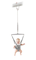 Jolly Jumper Iconic Doorway Baby Jumper (Grey Safari) - Compact Indoor