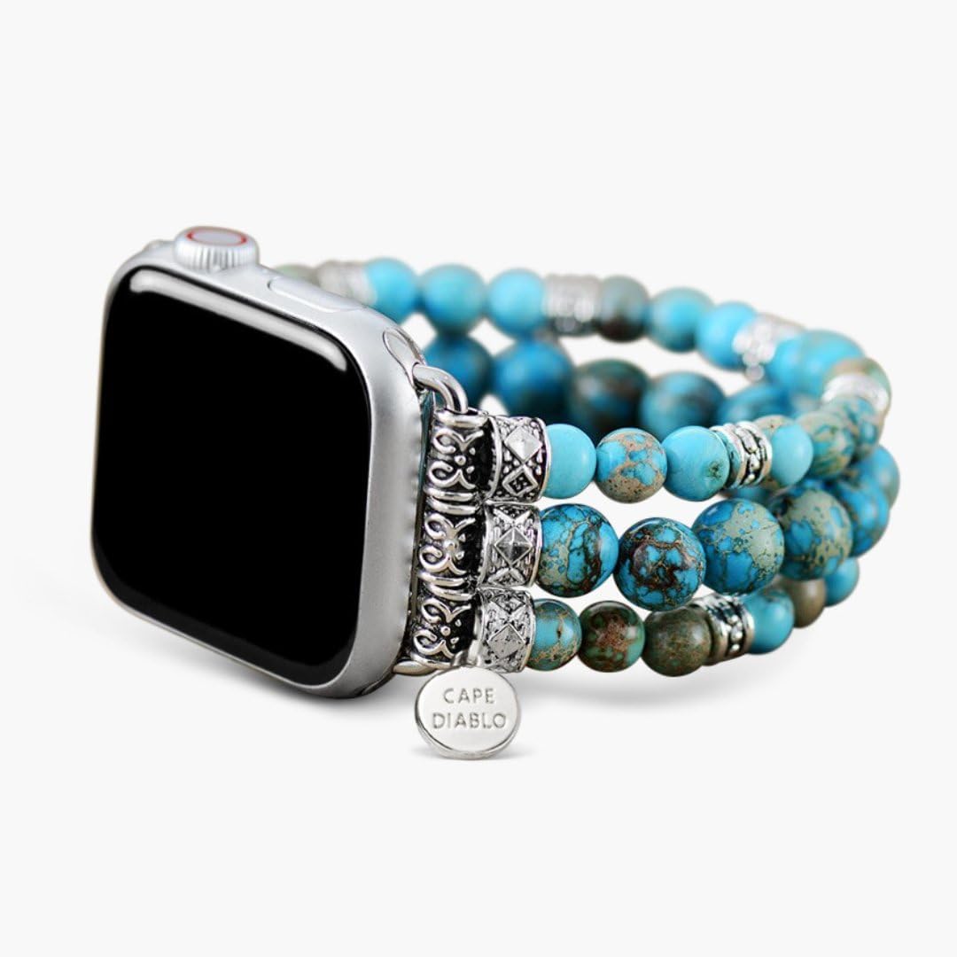Intense Jasper Smart Watch Band for Women - Unique Handmade Strap