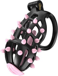 Male Chastity Cage Large with Silicone Massage Points - Comfortable