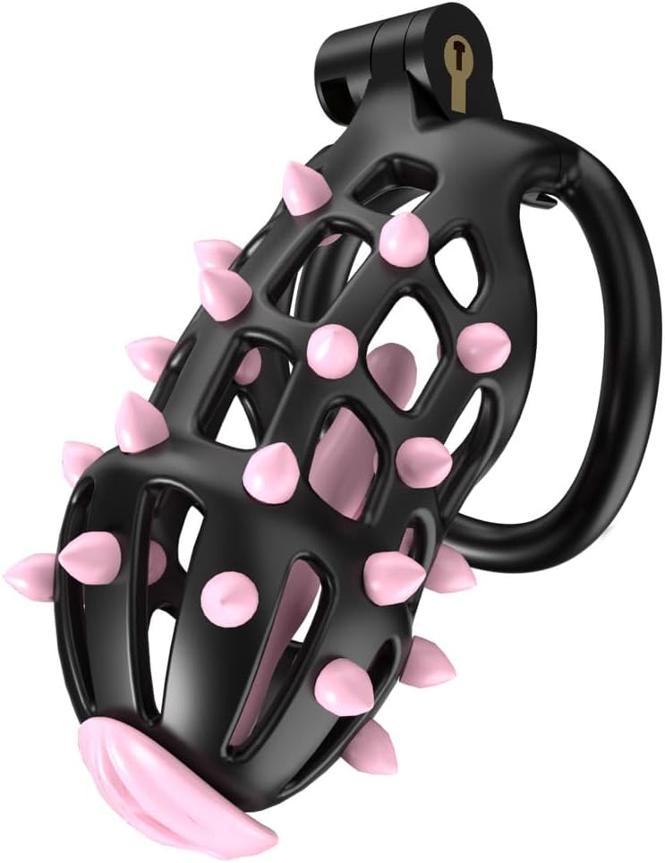 Male Chastity Cage with Silicone Massage Points for Ultimate Pleasure
