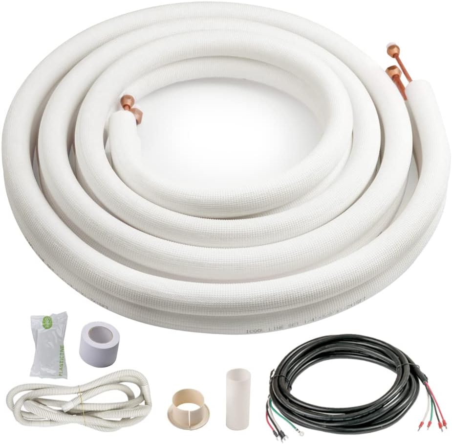 ICOOL 16 Ft. Twin Copper Line Set for HVAC - Optimal Cooling Efficiency