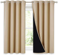 NICETOWN Room Warming Curtains Biscotti Beige - Full Blackout Panels