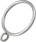 44 Pack Curtain Rings with Eyelets for 1.2 in Rod - Matte Silver