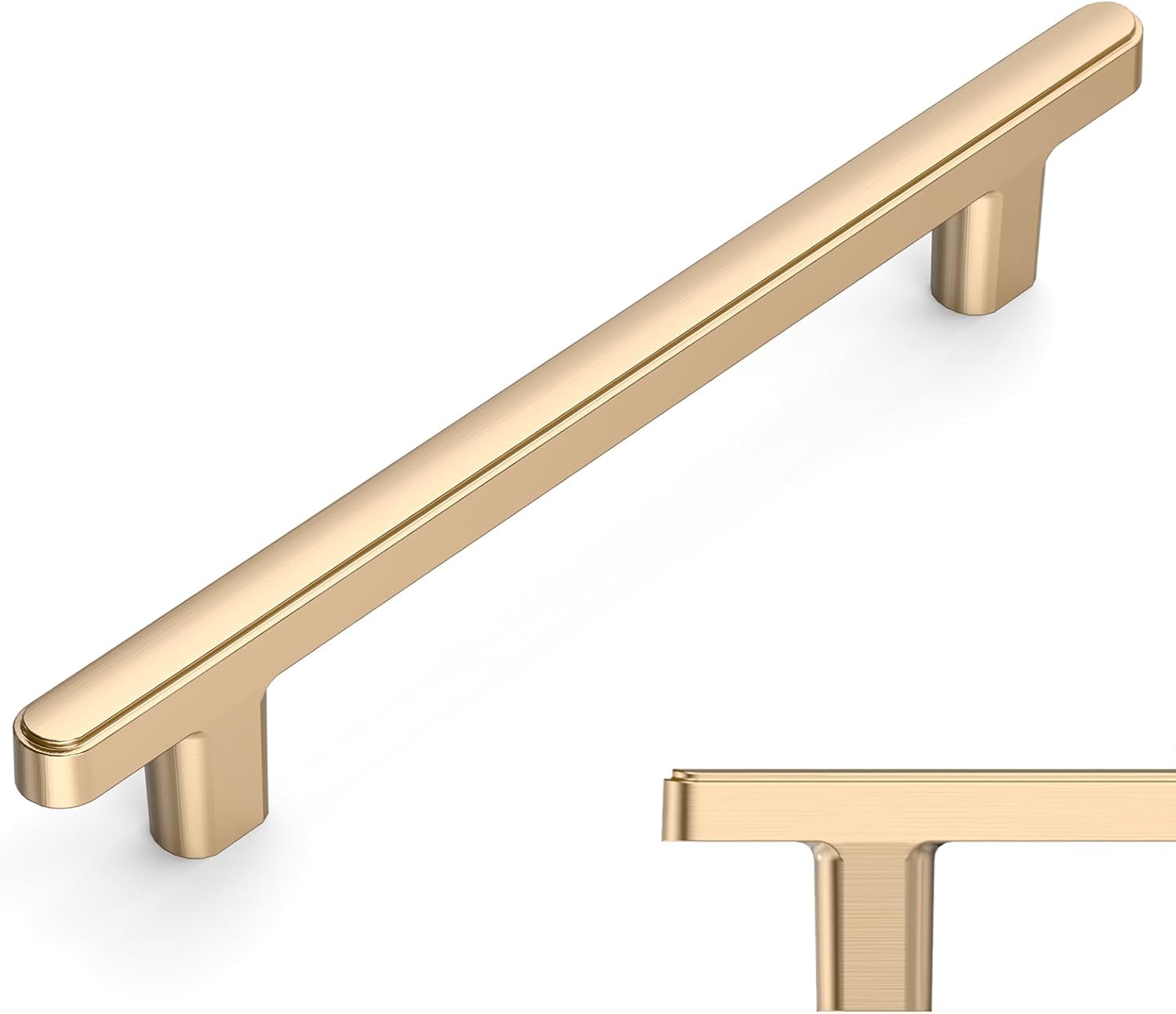 Brushed Brass Cabinet Pulls 5 Inch for Kitchen and Bathroom