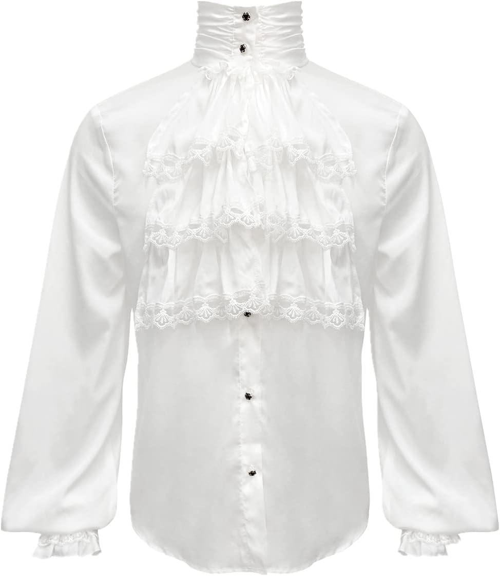 Mens Pirate Vampire Shirt for Renaissance and Gothic Styles