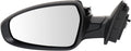 TRQ Driver Side Power Mirror Smooth Black Paint to Match - Direct Fit