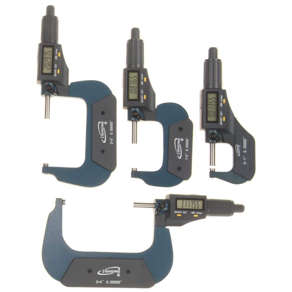 iGaging Digital Micrometer with Data Output for Precision Measuring