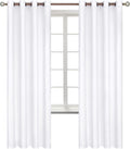 Room Darkening Curtains 72 in Long - Pure White Grommet Blackout