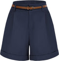 Belle Poque Women Bermuda Shorts High Waisted Wide Leg - Comfortable