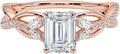 1-3 CT Moissanite Engagement Ring - Handcrafted Emerald Cut Classic