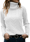 Langwyqu Womens Turtleneck Long Sleeve Cable Knit Sweater Review