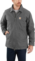 Carhartt Men's Loose Fit Washed Duck Sherpa-Lined Coat - Rugged Warmth