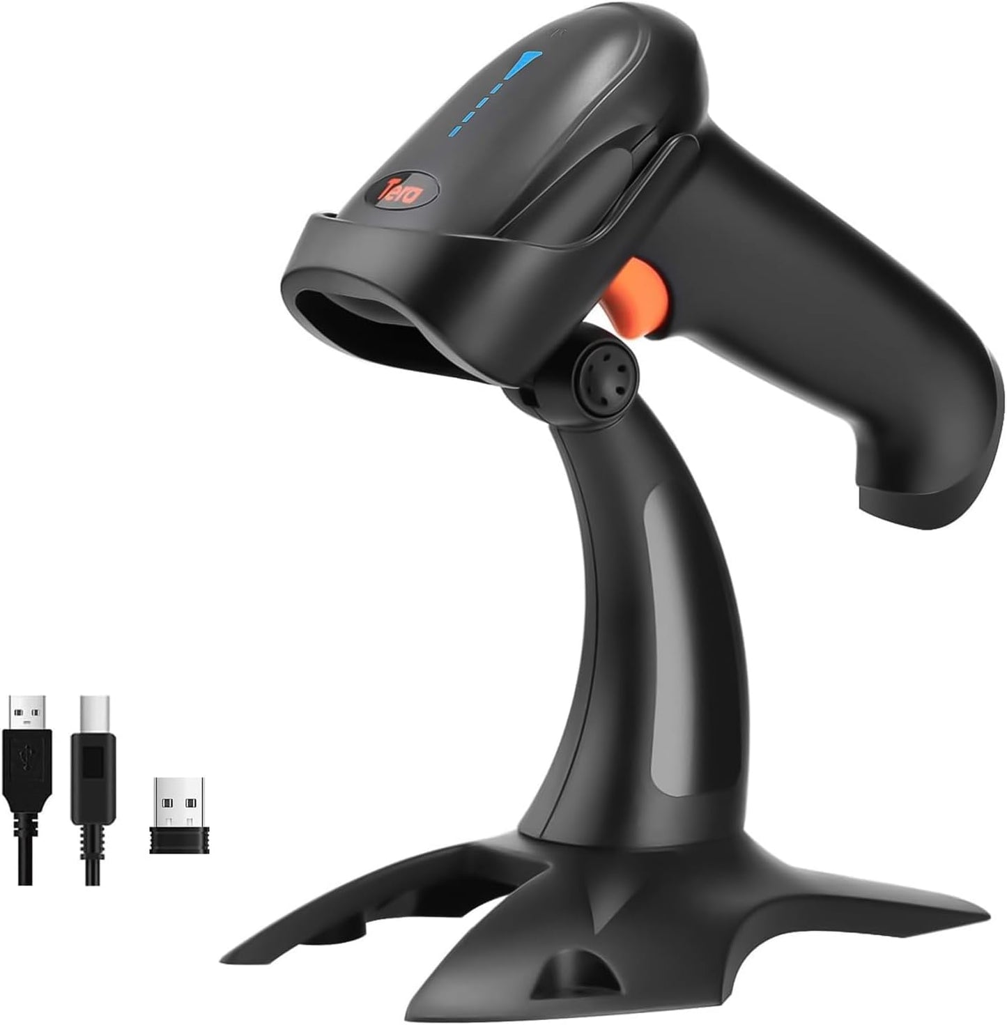 Tera Wireless Barcode Scanner with Stand and Battery Indicator