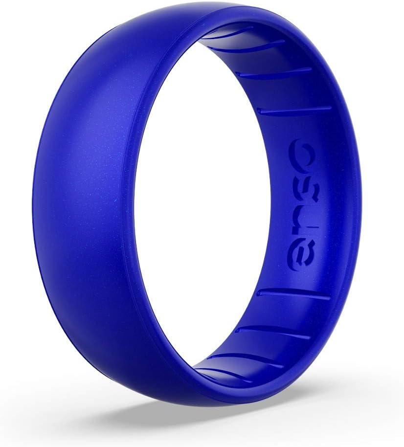 Enso Classic Birthstone Silicone Ring for Unisex Weddings