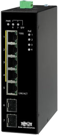 Industrial 5-Port PoE+ Gigabit Ethernet Switch - Rugged DIN-Mount