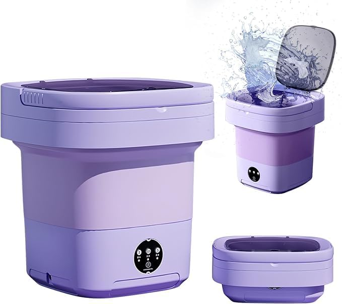 Compact Portable 17L Washing Machine - Ideal for Travel & Camping!