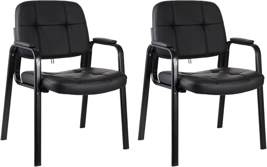 CLATINA Classic Reception Chair with Padded Armrests for Comfort