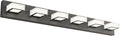 Modern Matte Black 6-Light Bathroom Vanity Light - Neutral 4500K