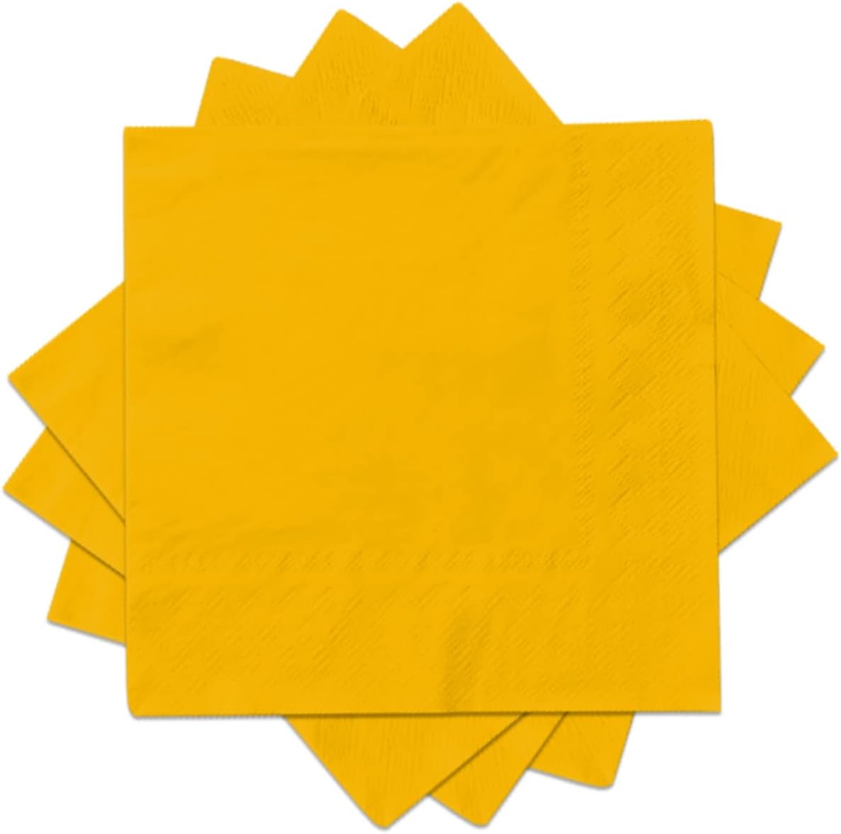 Vibrant Yellow Cocktail Napkins 80PCS - Ideal for Parties & Events