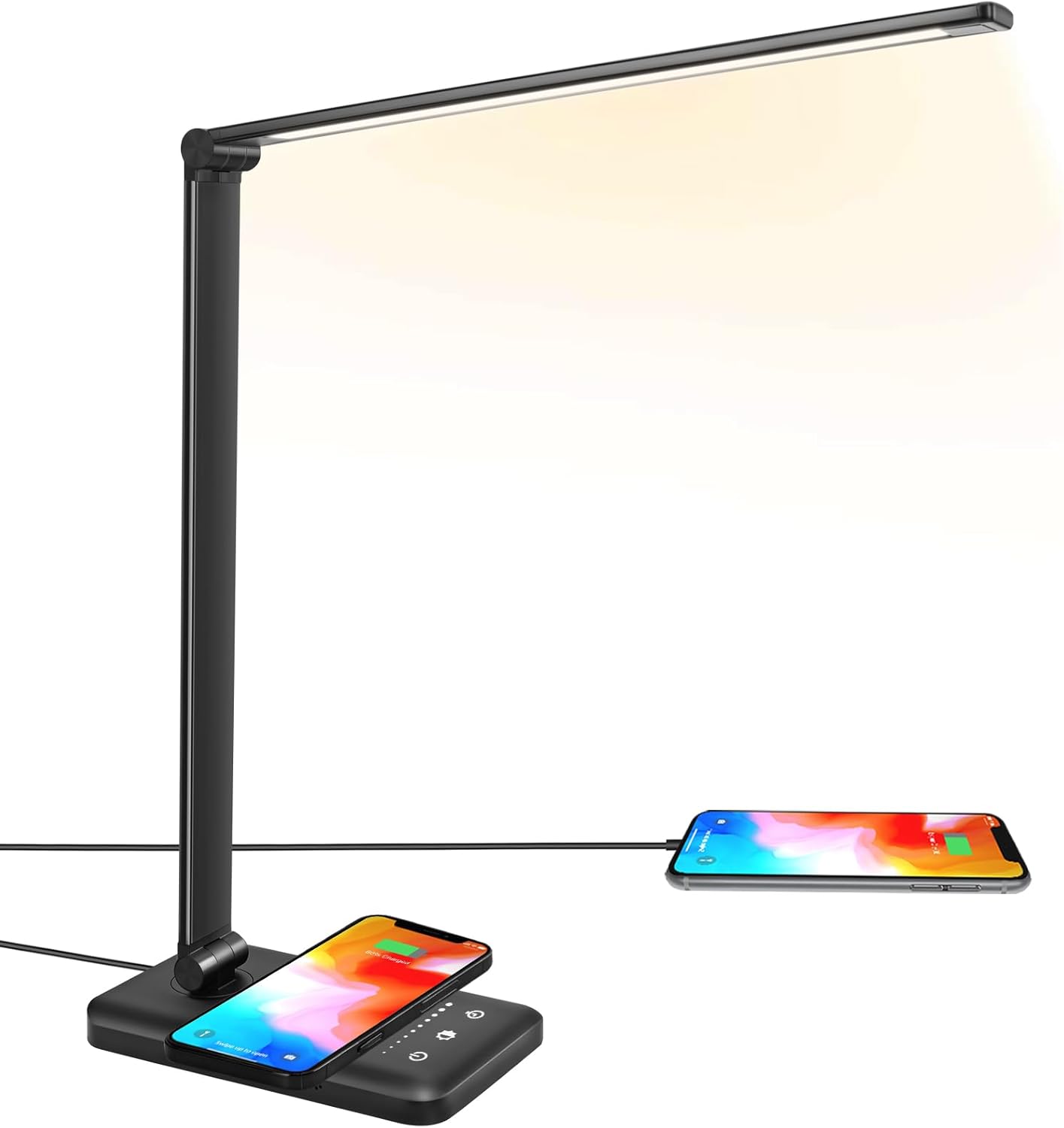 JOSTIC LED Desk Lamp: Wireless Charging, Eye-Caring Light