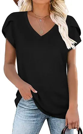 CATHY 2023 Womens Summer Tunics Short Sleeve Casual T-Shirts
