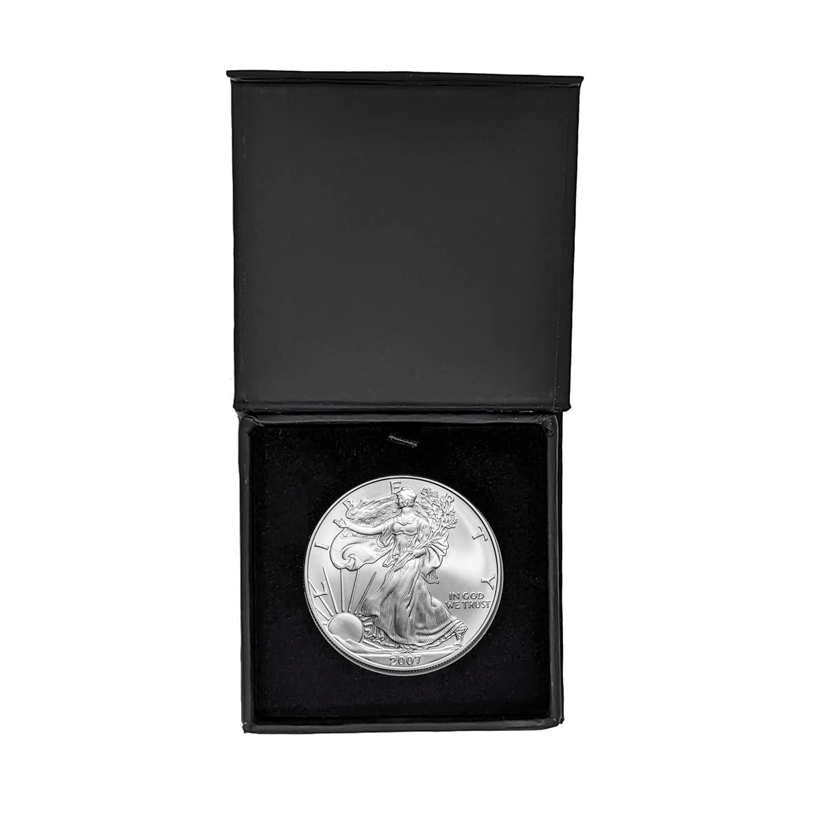 2007 U.S. Silver Eagle Coin in Magnet Close Gift Box