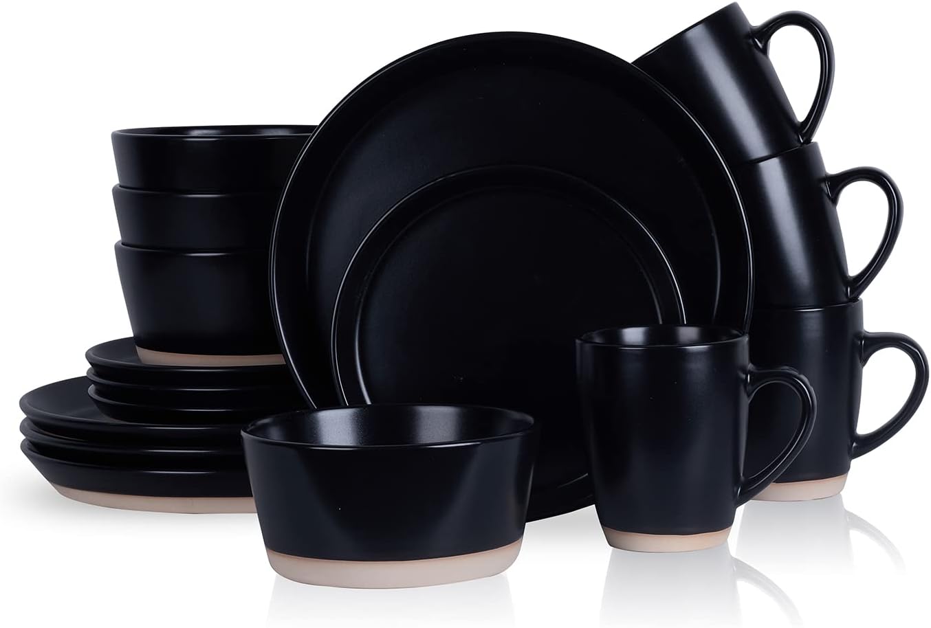 Stone Lain Jules Modern Stoneware Dinnerware Set for 4 People