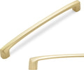 6 Pack 7-1/2 in Brushed Brass Cabinet Handles - Solid Zinc Alloy
