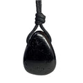 Natural Black Tourmaline Pendant Necklace for Protection - Adjustable