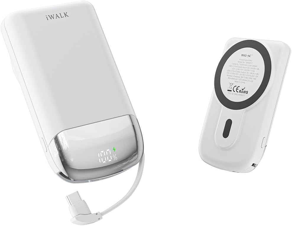 iWALK 10,000mAh Magnetic Portable Charger for Fast Charging