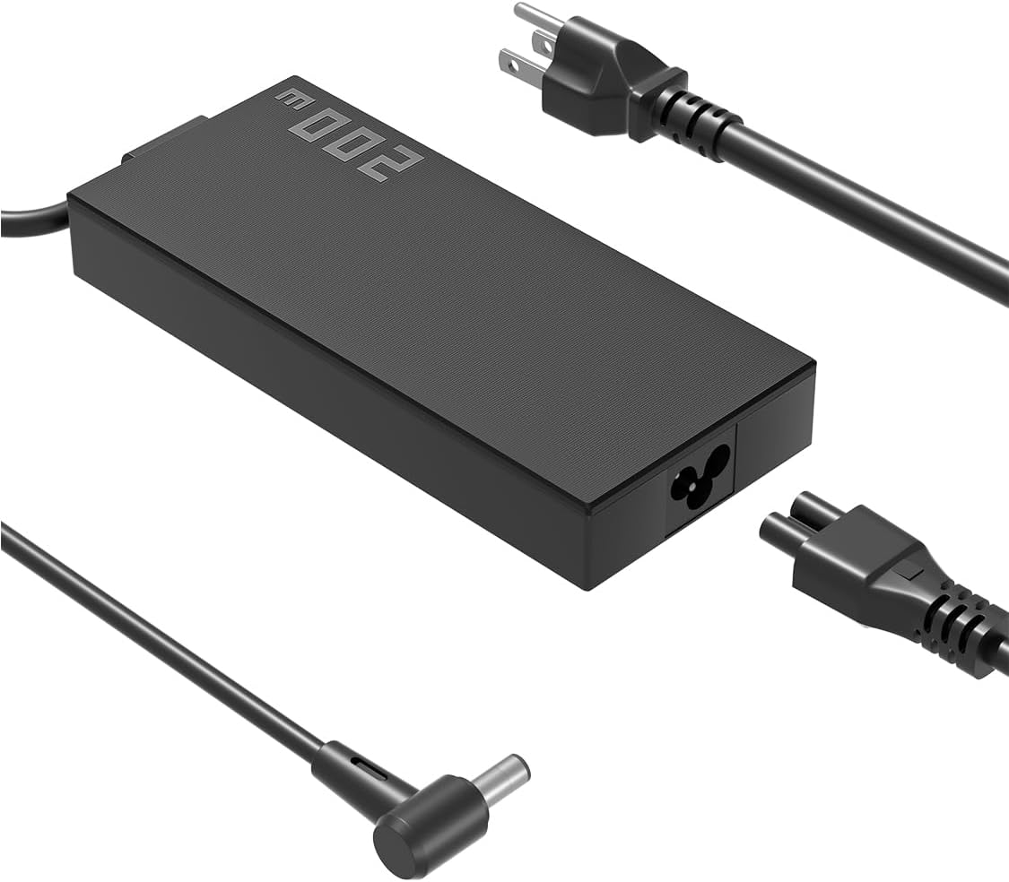 200W AC Charger for ASUS TUF Dash and ROG Strix Laptops