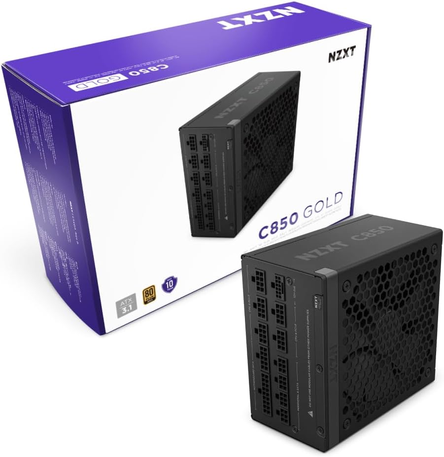 NZXT C850 Gold Fully Modular Low-Noise 850W Power Supply