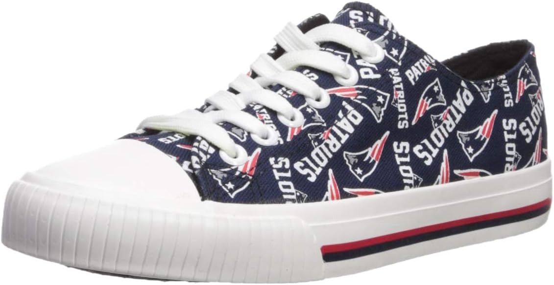 FOCO Women's NFL Team Logo Glitter Low Top Sneakers for Fans