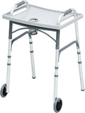 Foldable Walker with Tray and 5in Wheels - Lightweight Folding Walker