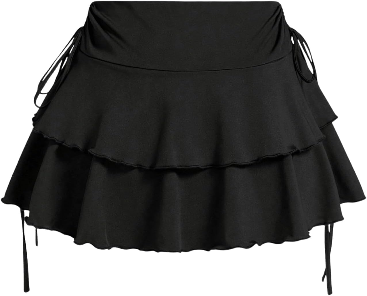 OYOANGLE Women's Plus Size High Waisted Bow Knot Skorts Mini Skirt