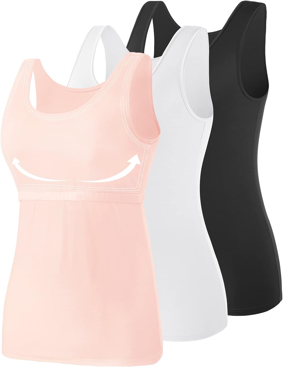 AMVELOP Tank Tops for Women with Built in Bra - Comfort & Style