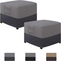 Easy-Going Outdoor Ottoman Cover 25x25x17 in - Waterproof 2-Pack