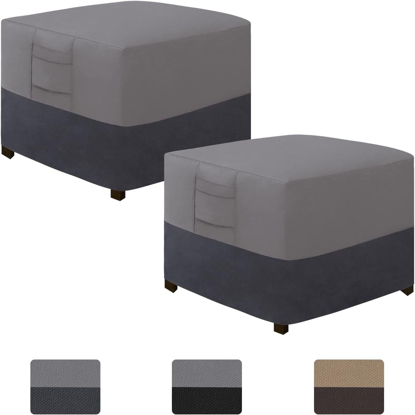 Easy-Going Outdoor Ottoman Cover - Heavy Duty Waterproof Protection