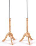 Mannequin Stands Wood Tripod Dress Form Base 2 Set - Stable Display