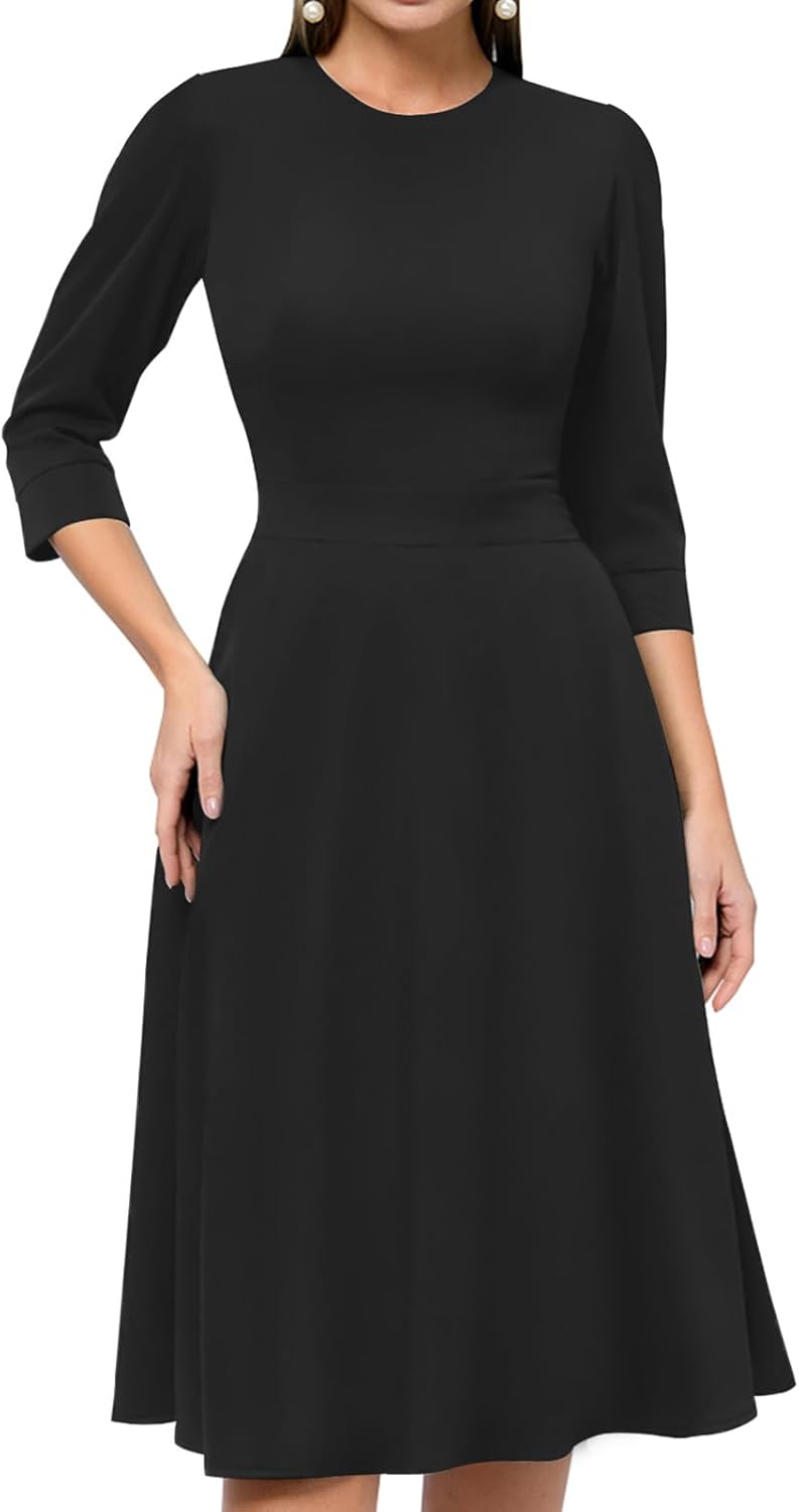 Simple Flavor Women's Floral Vintage Midi Dress for Every Occasion