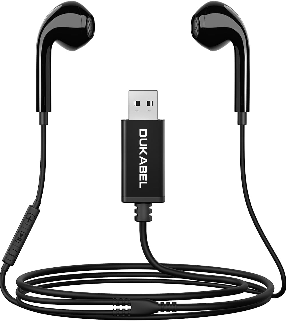 DUKABEL USB Earbuds: Enhanced Audio & Control
