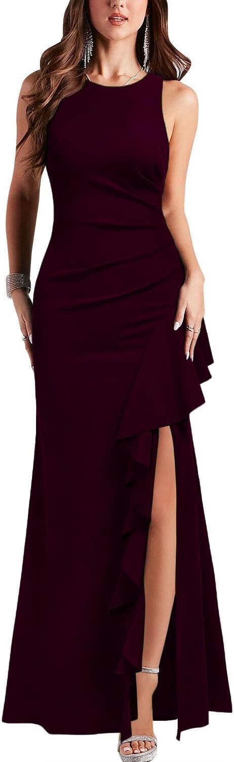 WOOSEA Women's Scoop Neck Sleeveless Bodycon Dress Review