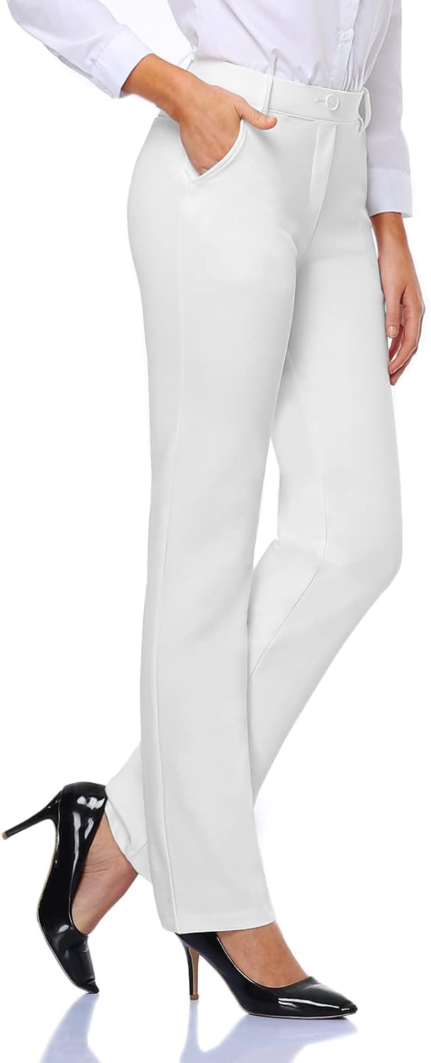 Tapata Women's Stretchy Straight Dress Pants for Office Work