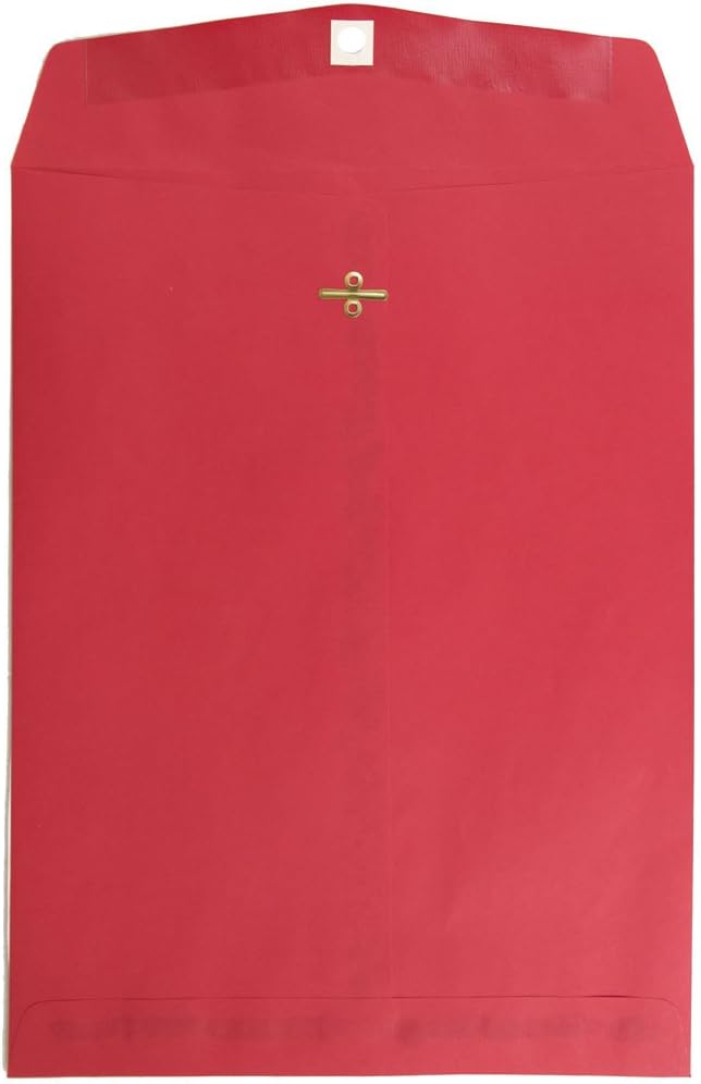 JAM PAPER 10 x 13 Open End Catalog Colored Envelopes - Red