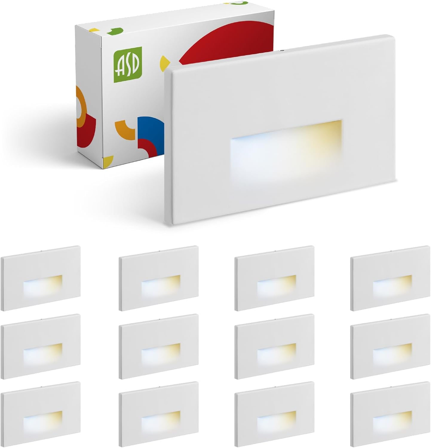 ASD LED Recessed Step Light Fixture for Indoor and Outdoor Use