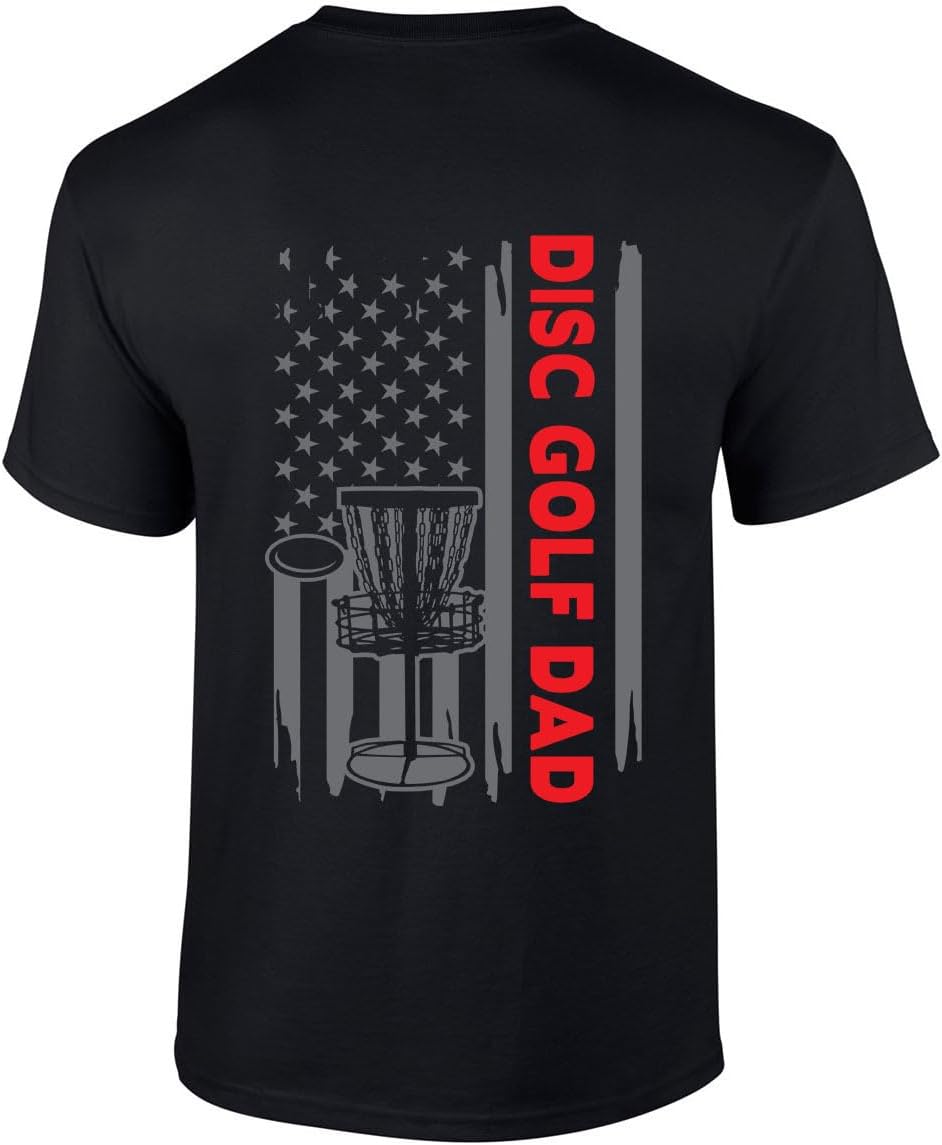American Flag Disc Golf Dad Tee by Trenz Shirt Co.