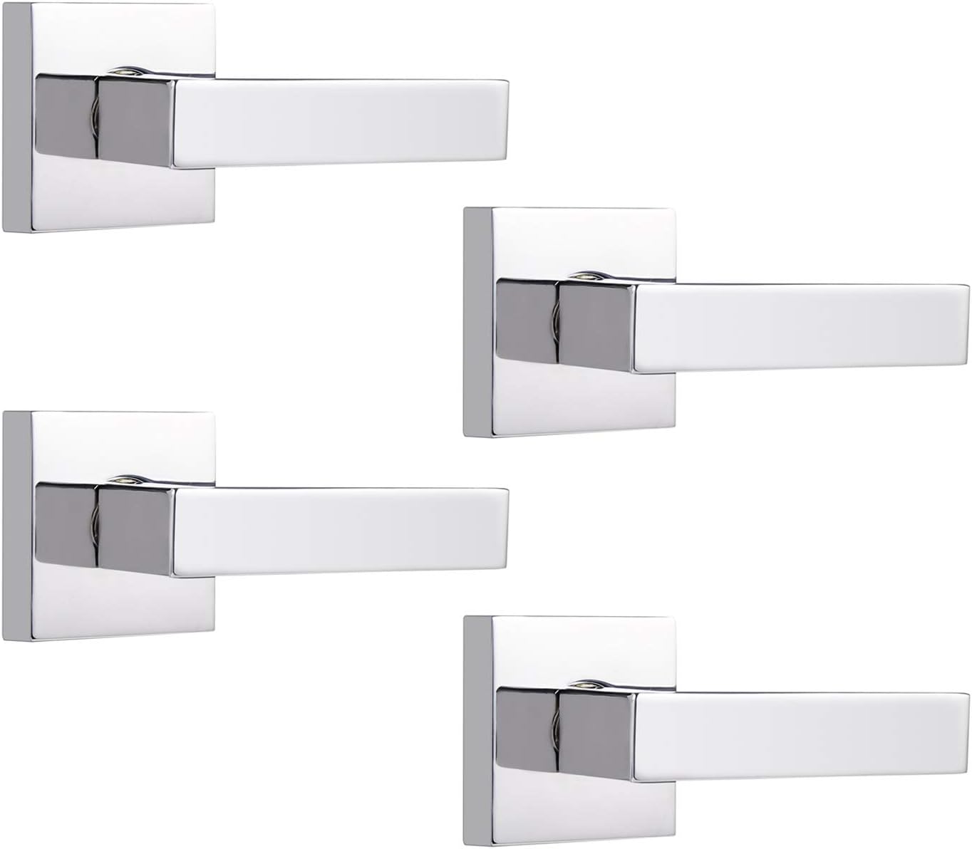 Probrico Square Interior Non-Turning Door Levers for Modern Homes