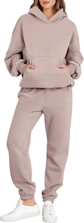 Womens 2 Piece Lounge Tracksuit Set - Cozy Oversized Hoodie